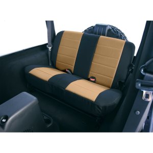 Jeep Wrangler Seat Covers - Rear - Rugged Ridge - Neoprene - Tan - `97-`02